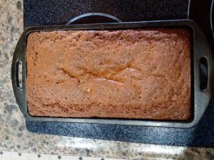 Banana bread made at the homestead.