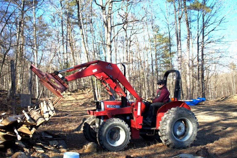 The Massey Ferguson in use at Pioneer Mountain Homestead in James Creek, Pennsylvania