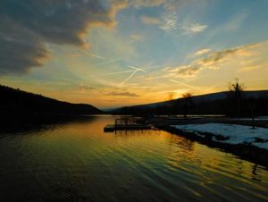 Sunset at Aitch Boat Launch at Lake Raystown, PA