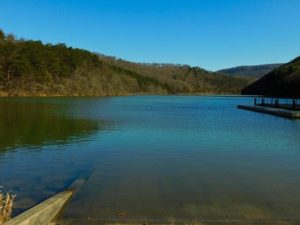 Daylight scene of Shy Beaver Boat Launch, Lake Raystown, PA