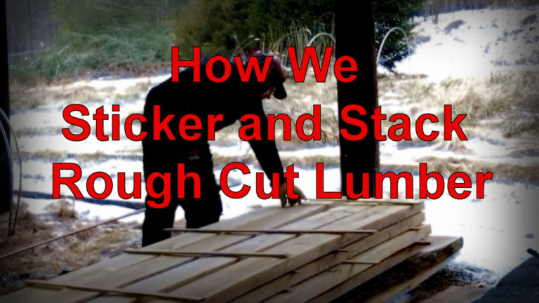 Stacking rough cut lumber at the sawmill