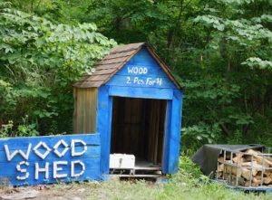 Picture of wood shed and wood