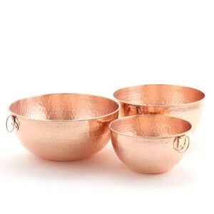 Copper mixing bowls