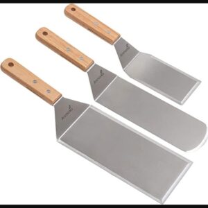 Stainless steel spatula set