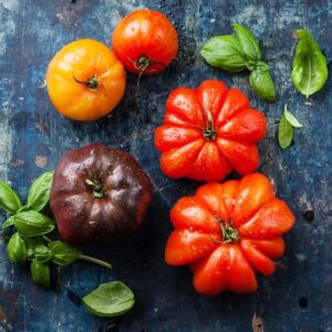 Heirloom Tomatoes and Basil