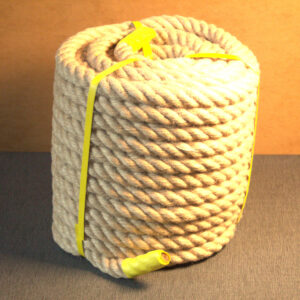 A bolt of jute rope that we received.