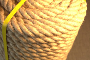 Close up of jute rope.