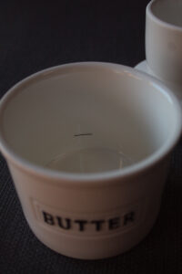 Butter crock for off grid storage of butter.